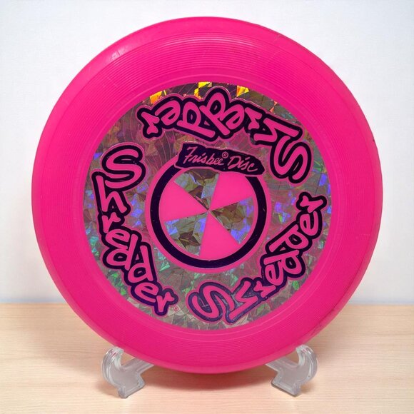 Vintage Frisbee Disc Pink Holographic Shredder Flying Disc Ultimate Sport Toy - Picture 1 of 12